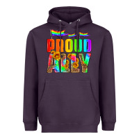 Plum proud ally Heavyweight Hoodie - HRA Design Shop