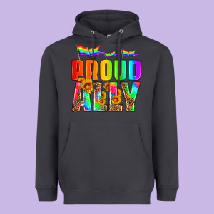 Proud Ally Heavyweight Hoodie Designed By Hra Design Shop