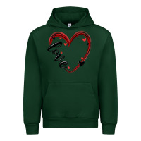 Forest Green valentines day heart Urban Hoodie - MaliasSmallBusiness