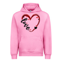 Fuchsia Pink valentines day heart Urban Hoodie - MaliasSmallBusiness