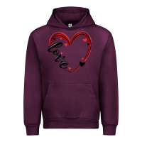 Mauve Wine valentines day heart Urban Hoodie - MaliasSmallBusiness