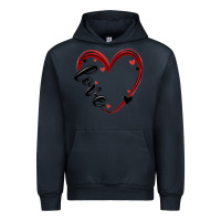 Navy valentines day heart Urban Hoodie - MaliasSmallBusiness