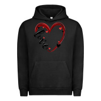 Pigment Black valentines day heart Urban Hoodie - MaliasSmallBusiness