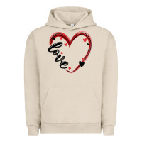 Pigment French Oak valentines day heart Urban Hoodie - MaliasSmallBusiness