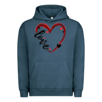 Pigment Midnight Navy valentines day heart Urban Hoodie - MaliasSmallBusiness