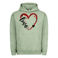 Pigment Oil Green valentines day heart Urban Hoodie - MaliasSmallBusiness