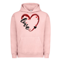 Pigment Salmon valentines day heart Urban Hoodie - MaliasSmallBusiness