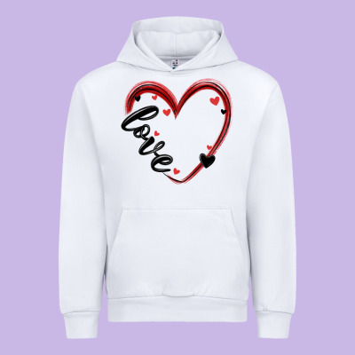 Valentines Day Heart Urban Hoodie Designed By Maliassmallbusiness