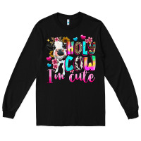 Black holy cow  m cute Long Sleeve Tee - texasbilliewilder