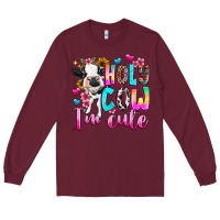 Burgundy holy cow  m cute Long Sleeve Tee - texasbilliewilder
