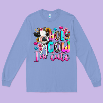 Long Sleeve Tee holy cow  m cute