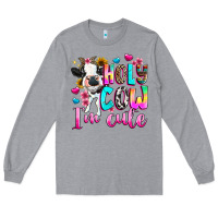 Heather Grey holy cow  m cute Long Sleeve Tee - texasbilliewilder