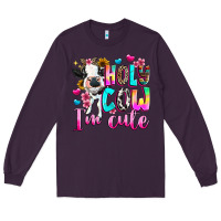 Plum holy cow  m cute Long Sleeve Tee - texasbilliewilder