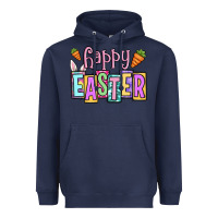 Navy Easter Day Happy Easter Heavyweight Hoodie - OliviaCreatesArt