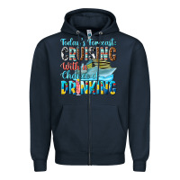 Navy todays forecast  cruising with a chance of drinkin Zipper Hoodie - texasbilliewilder