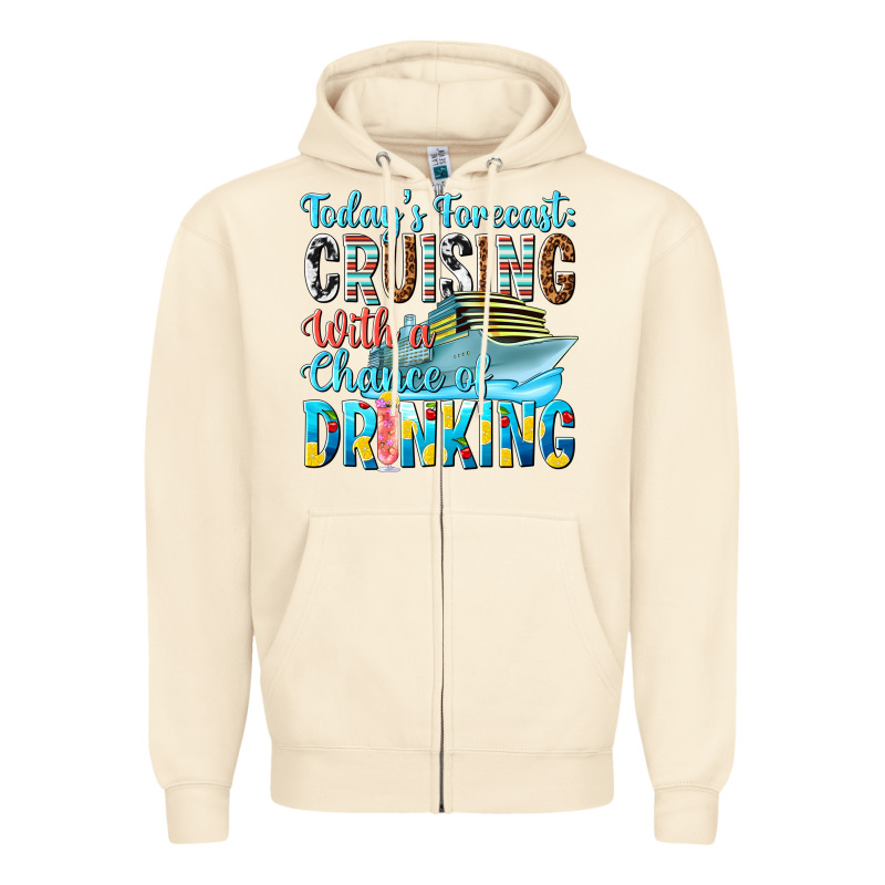 Todays Forecast  Cruising With A Chance Of Drinkin Zipper Hoodie by texasbilliewilder | Teevron