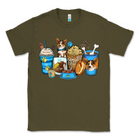 Army Green corgi coffee cups Classic Tee - Zillion Design Studio