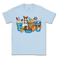 Dusty Blue corgi coffee cups Classic Tee - Zillion Design Studio