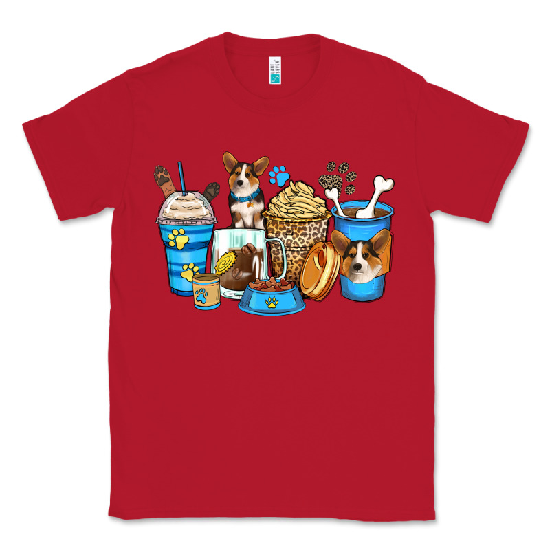 Corgi Coffee Cups Classic Tee by Zillion Design Studio | Teevron