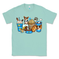 Seafoam corgi coffee cups Classic Tee - Zillion Design Studio
