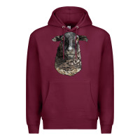 Burgundy dorper sheep head Premium Hoodie - LillyAllenDesigns