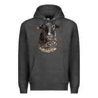 Charcoal Heather dorper sheep head Premium Hoodie - LillyAllenDesigns