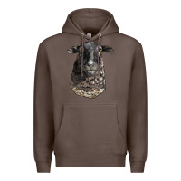 Coffee dorper sheep head Premium Hoodie - LillyAllenDesigns