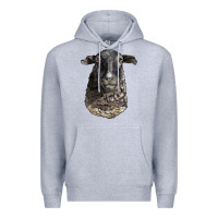 Heather Grey dorper sheep head Premium Hoodie - LillyAllenDesigns