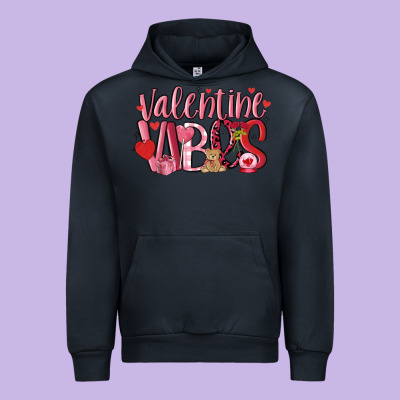 Valentine Vibes Urban Hoodie Designed By Maliassmallbusiness