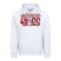 White valentine vibes Urban Hoodie - MaliasSmallBusiness