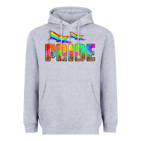 Heather Grey pride Heavyweight Hoodie - HRA Design Shop
