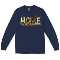 Navy home camping Long Sleeve Tee - texasbilliewilder