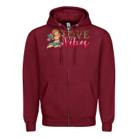 Burgundy love vibes cupid Zipper Hoodie - RanaPortraitStore