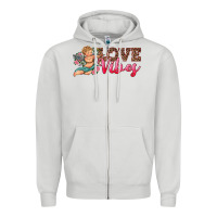 Dove Grey love vibes cupid Zipper Hoodie - RanaPortraitStore