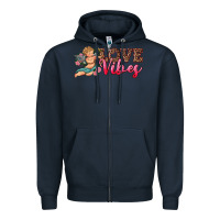 Navy love vibes cupid Zipper Hoodie - RanaPortraitStore
