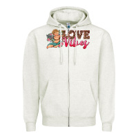 Oatmeal Heather love vibes cupid Zipper Hoodie - RanaPortraitStore