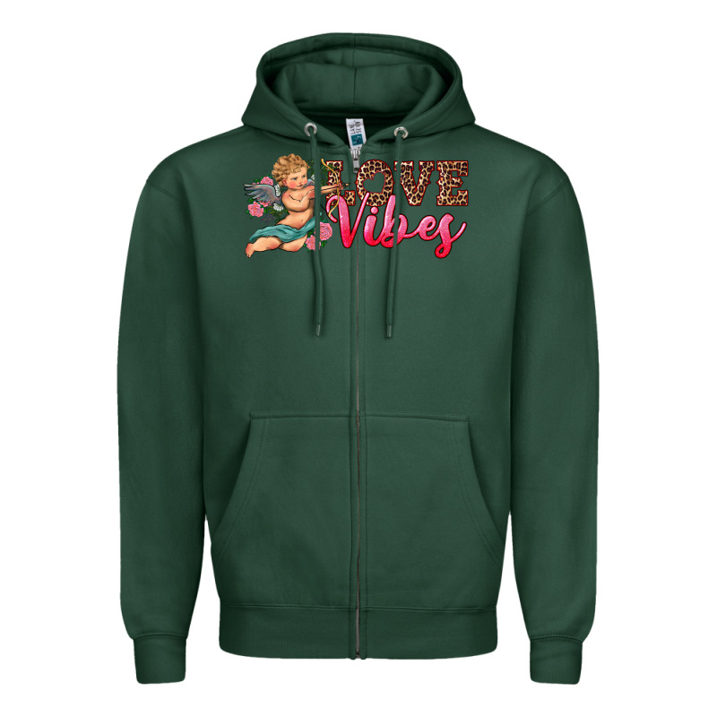 Love Vibes Cupid Zipper Hoodie by RanaPortraitStore | Teevron