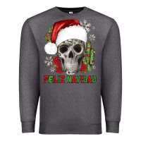 Charcoal Heather feliz navidad skull cactus Premium Sweatshirt - JahusDesignShop