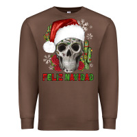 Chestnut feliz navidad skull cactus Premium Sweatshirt - JahusDesignShop