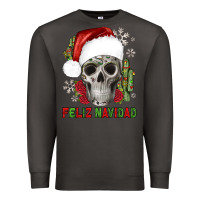 Smoke feliz navidad skull cactus Premium Sweatshirt - JahusDesignShop
