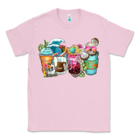 Bubblegum Pink skeleton summer coffee cups Classic Tee - Zillion Design Studio