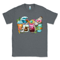 Charcoal Heather skeleton summer coffee cups Classic Tee - Zillion Design Studio