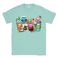 Seafoam skeleton summer coffee cups Classic Tee - Zillion Design Studio