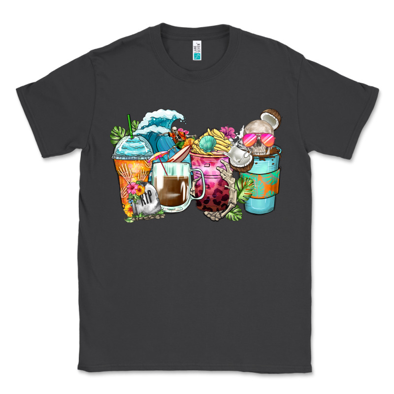 Skeleton Summer Coffee Cups Classic Tee by Zillion Design Studio | Teevron