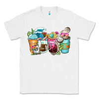 White skeleton summer coffee cups Classic Tee - Zillion Design Studio