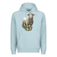 Blue Mist dorset sheep Premium Hoodie - LillyAllenDesigns