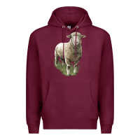 Burgundy dorset sheep Premium Hoodie - LillyAllenDesigns