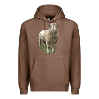 Chestnut dorset sheep Premium Hoodie - LillyAllenDesigns