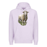 Lilac dorset sheep Premium Hoodie - LillyAllenDesigns