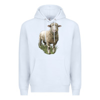 White dorset sheep Premium Hoodie - LillyAllenDesigns